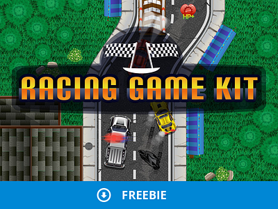 Free Racing 2D Game Kit 2d game game assets game design gamedev gaming racing