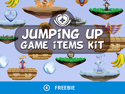 Free Jumping Up 2D Game Items 2d game game assets game design game objects gamedev gaming jump game
