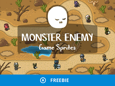 Free Monster Enemy Sprites 2d character fantasy free freebie game game assets gamedev gaming monster rpg tower defence