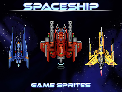 Spaceship Game Sprites