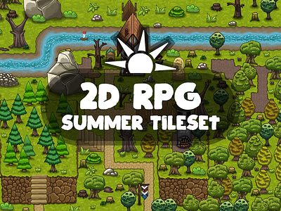 RPG Summer Tileset 2d game game assets gamedev gaming rpg tileset