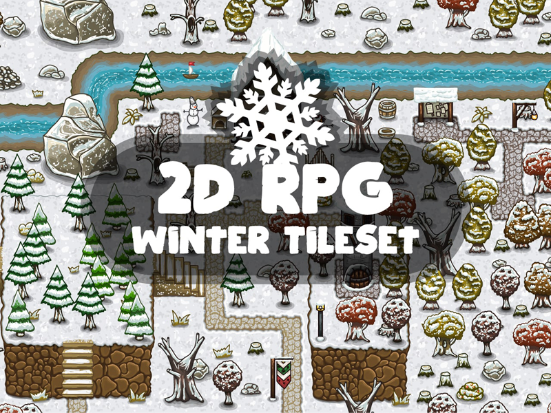 Rpg Winter Tileset By 2d Game Assets On Dribbble