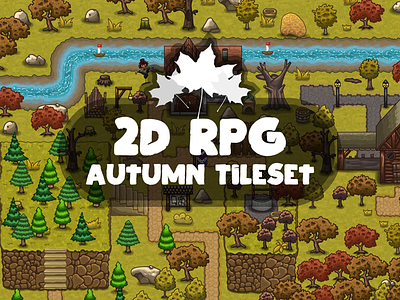 2D RPG Autumn Game Tileset