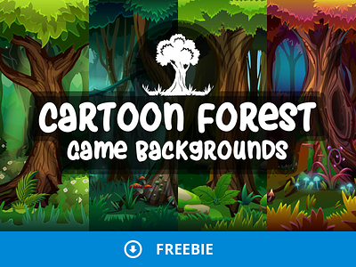 Free Cartoon Forest 2D Backgrounds