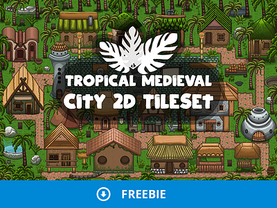 Free Tropical Medieval City Game Tileset