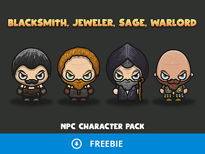 Free NPC Character Pack character fantasy game game assets gamedev npc rpg sprite