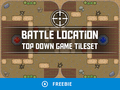 Free Battle Location Top Down 2D Tileset 2d battle free freebie game assets gamedev top down