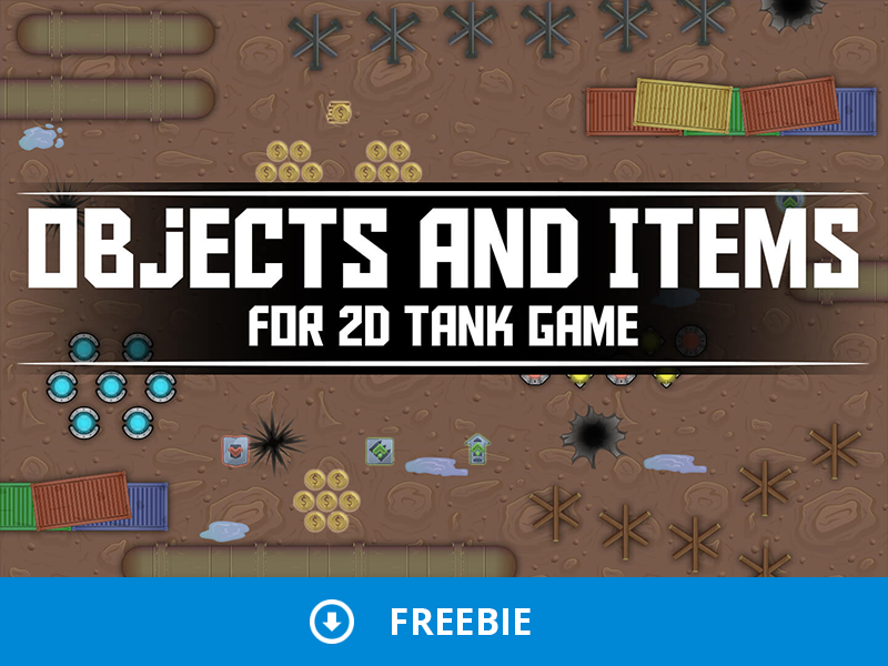 Free Objects and Items for Tank Game tank game 2d game assets game gamedev