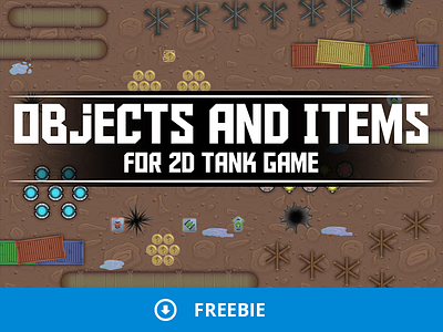Free Objects and Items for Tank Game 2d game game assets gamedev tank game