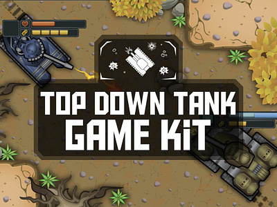 2D Tank Game Kit 2d game assets gamedev tank top down