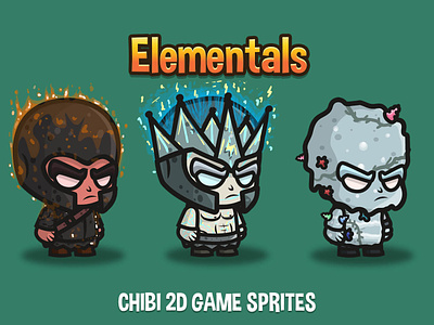 Elemental 2d Game Sprites