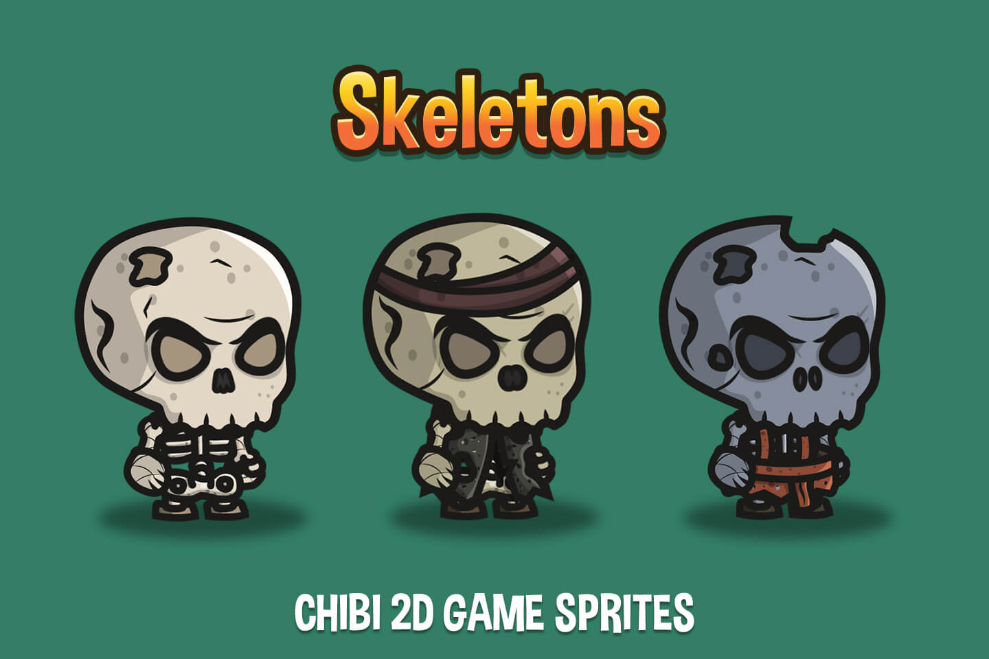 Dribbble - skeleton-chibi-2d-game-sprites.jpg by 2D Game Assets