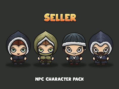 Winter Seller NPC Characters 2d character characters fantasy game game assets gamedev npc rpg sprite