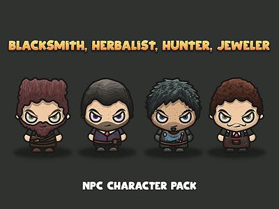 Free NPC Character Pack 2d character character pack fantasy freebies game game assets gamedev npc rpg