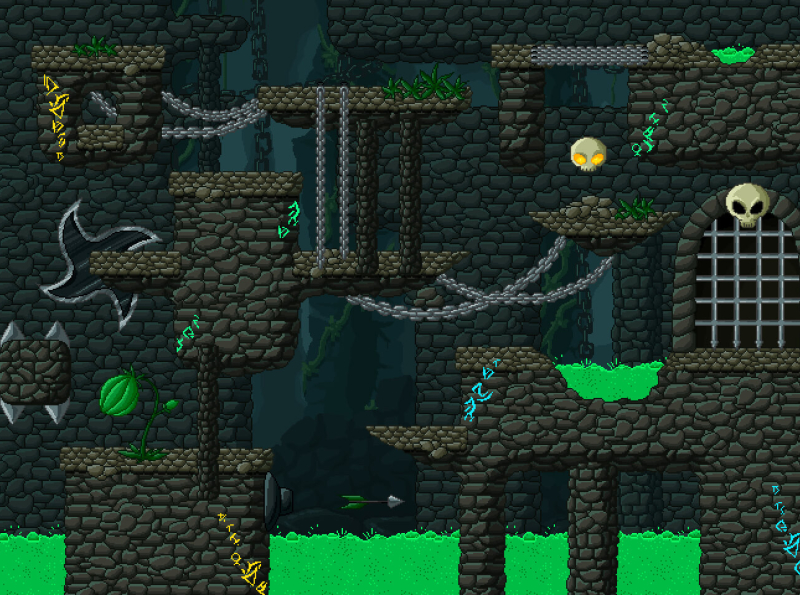 Pixel Art Dungeon Platformer Tileset By 2D Game Assets On Dribbble