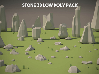 Free Stone 3D Low Poly Pack