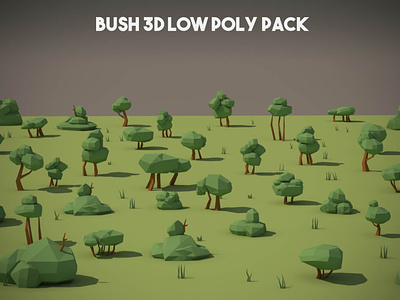 Free Bush 3D Low Poly Pack