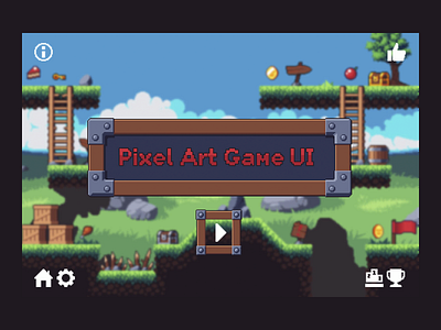 Pixel Art 2D Game UI 2d game game assets gamedev gui interface pixel art pixelart