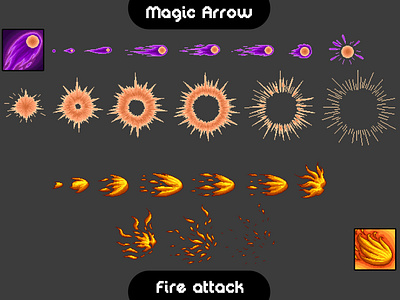 Magic Effects Pixel Art by 2D Game Assets on Dribbble