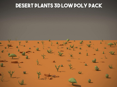 Free Desert Plants 3D Low Poly Pack 3d desert game assets gamedev low poly low poly lowpoly lowpolyart plants