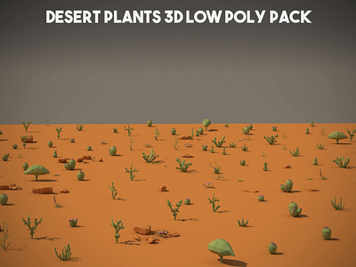 Free Desert Plants 3D Low Poly Pack