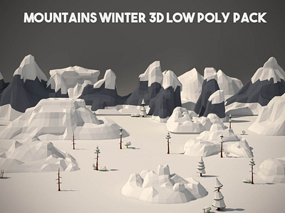 Free Winter Mountains 3D Low Poly Pack