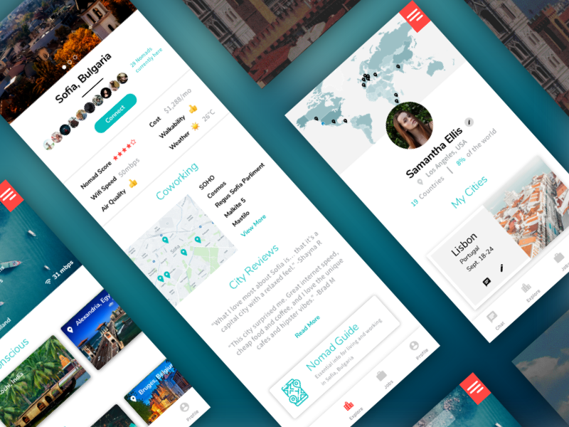 Nomad App Concept by Sharon Rosenberg on Dribbble