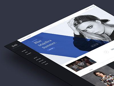 Fashion website concept. dg dolce fashion store ui design user interface