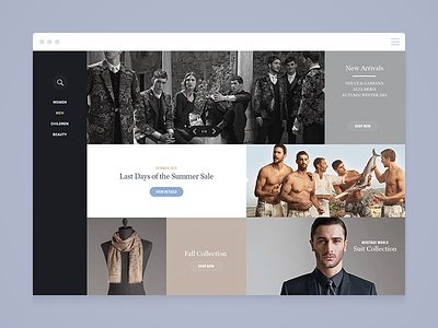 Fashion Concept dg dolce fashion store ui design user interface