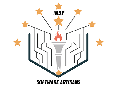 Indy Software Artisans artisans branding identity indiana indy logo software tech