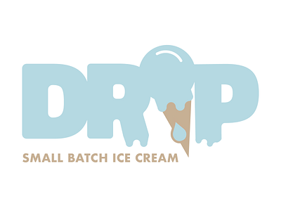 Drip - Small Batch Ice Cream Logo brand identity branding branding and identity branding design design ice cream ice cream cone identity logo logo design