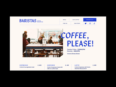 Independent Coffee Shop Landing Page