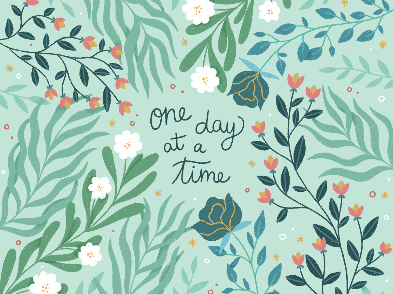 ONE DAY AT A TIME  digital download  phone wallpaper  The House On  College Avenue