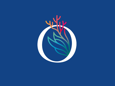 Oceans 2050 Branding brand branding coral cousteau design icon initiative logo marine life nature ocean seaweed