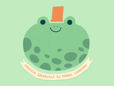 Monsieur Frog animal childrens book cute frog fun grenouille illustration kids magical nature