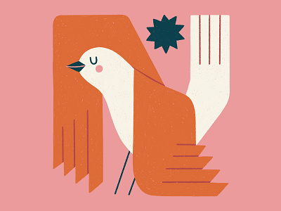 Geometric Bird abstract bird cute fun geometric illustration minimal nature quirky wildlife