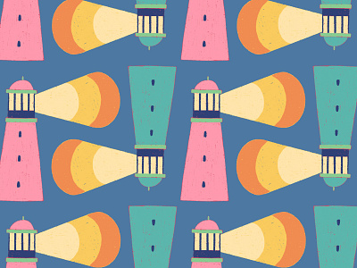 Lighthouse Pattern bright challenge children colourful cute fun graphical illustration kids lighthouse magical pattern procreate