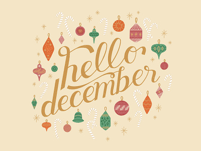 Hello December Lettering