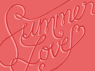 Summer Love Lettering curvy freebie hand drawn heart lettering love pink summer swirl typography wallpaper