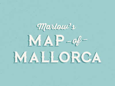 Map of Mallorca Typography custom island mallorca map nautical retro sea turquoise typography unique vintage