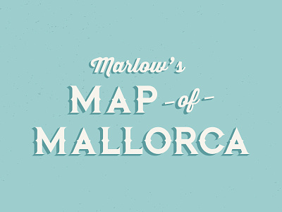Map of Mallorca Typography custom island mallorca map nautical retro sea turquoise typography unique vintage