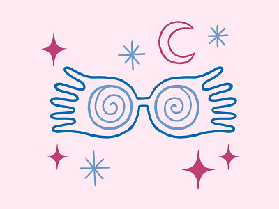 Luna's Spectrespecs astronomy celestial fun glasses harry potter illustration luna lovegood moon sparkles stars tribute