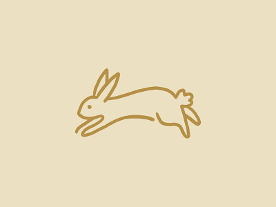 Rabbit Icon animal cute emblem gold icon illustration minimalist monoweight nature rabbit simple sweet