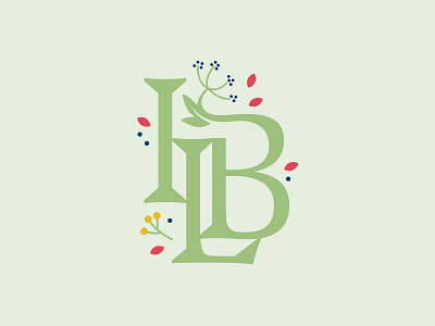 Botanical Monogram botanical brand custom flowers green icon logo monogram nature plants typography vector