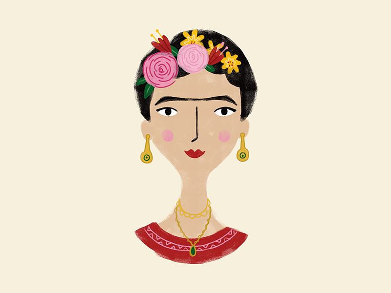 Frida Kahlo Illustration by Carole Chevalier on Dribbble