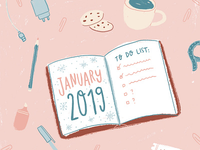 New Year To-do List Illustration