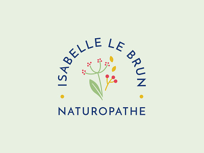 Isabelle Le Brun Logo branding custom flowers icon illustration logo medicine nature plants spring typography vector
