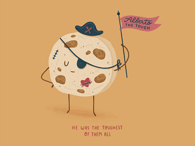 Alberto the Tough Cookie character cookie fun humour illustration pirate playful procreate rebel