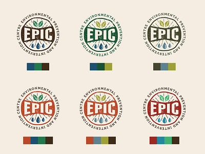 E.P.I.C Logo - Color options badge black and white eco environment epic logo