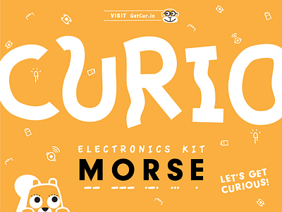 CURIO Morse Electronics Kit - branding brand curio electronics kids mascot morse code